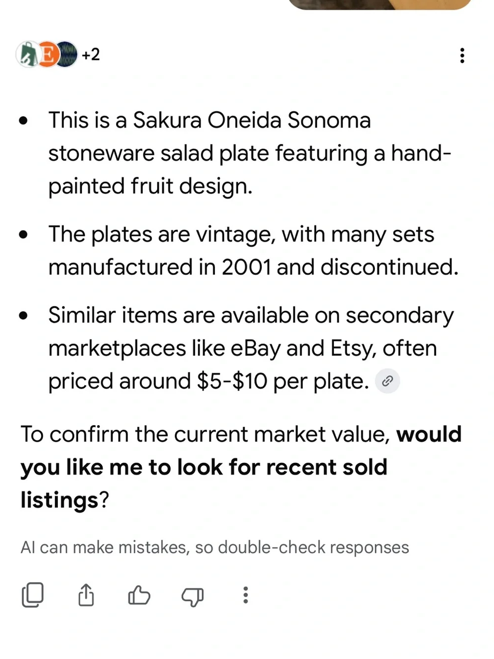 Sakura Oneida Grape Motif 8” Salad Plate